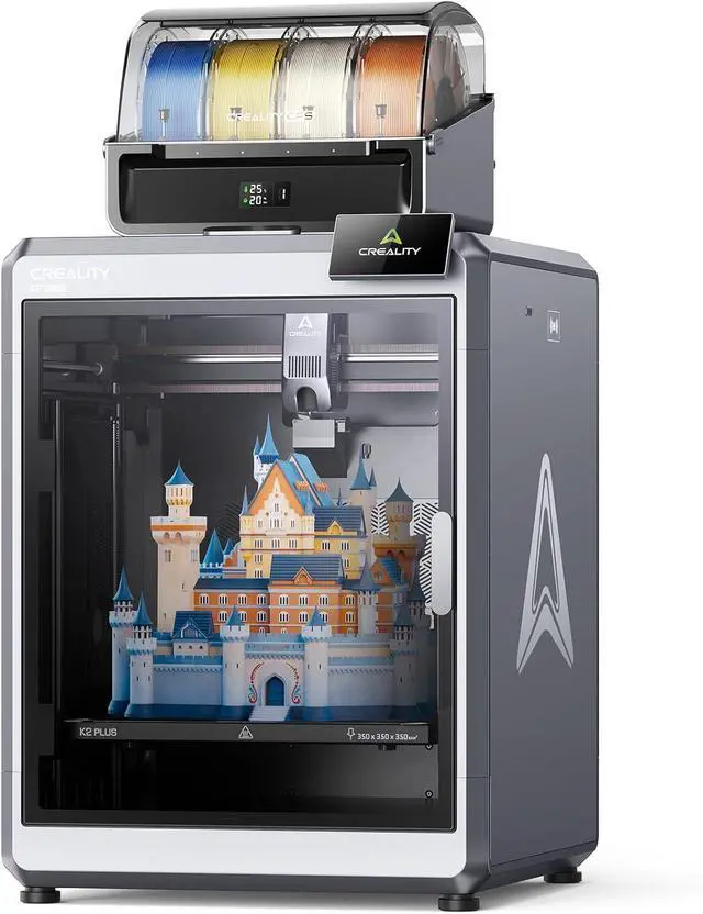 Main image of Creality K2 Plus Combo 3D Printer, Multi Color Printing with New CFS 600mm/s High-Speed Full Auto-Leveling Dual Al Camera Next-Gen Direct Drive Extruder Large Build Volume 13.78x13.78x13.78inch