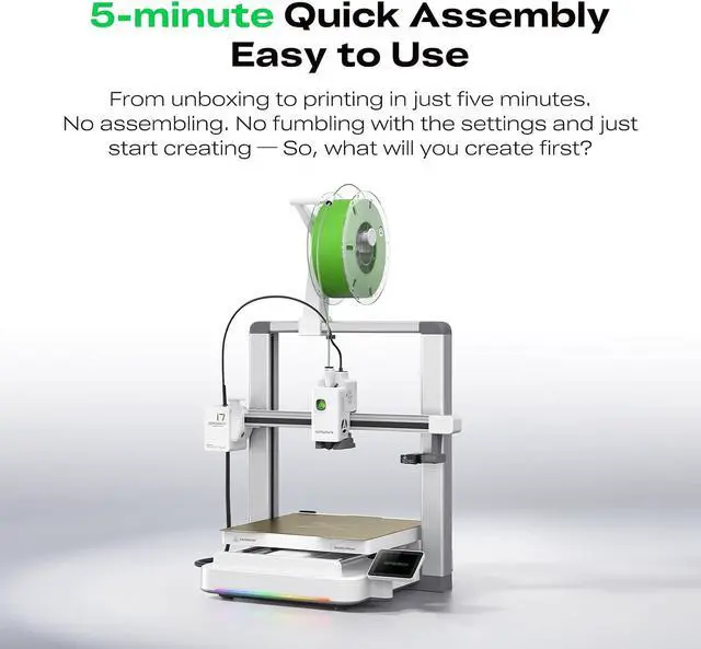 Alt view image 4 of 7 - Creality SPARKX i7 3D Printer Multi Color 3D Printing 500mm/s High Speed 95% Pre-Assemble AI Photo 3D Printing RGB Light Smart AI Camera Auto-Leveling Essential Parts Low Noise 10.24×10.24×10 inch