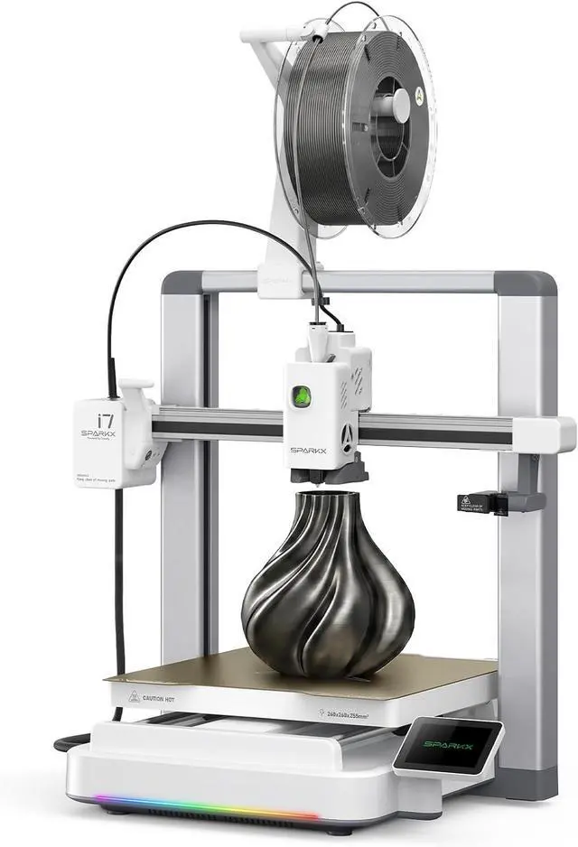 Main image of Creality SPARKX i7 3D Printer Multi Color 3D Printing 500mm/s High Speed 95% Pre-Assemble AI Photo 3D Printing RGB Light Smart AI Camera Auto-Leveling Essential Parts Low Noise 10.24×10.24×10 inch