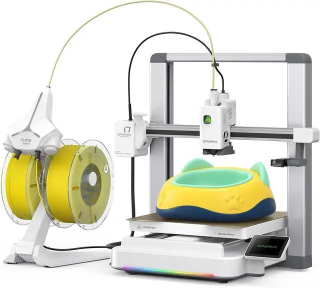 Main image of Creality SPARKX i7 Autofill 3D Printer, Auto Filament Load and Refill 500mm/s High Speed Auto-Leveling AI Photo to 3D Printing RGB Light 95% Pre-Assemble Low Noise 260x260x255 mm