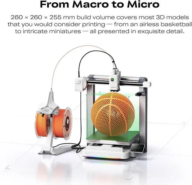 Alt view image 5 of 7 - Creality SPARKX i7 Combo 3D Printer, Multi Color with CFS Lite High Speed AI Photo-to-3D Printing 95% Pre-Assemble Auto-Leveling Custom RGB Quick-Swap Essential Parts 10.24×10.24×10 inch