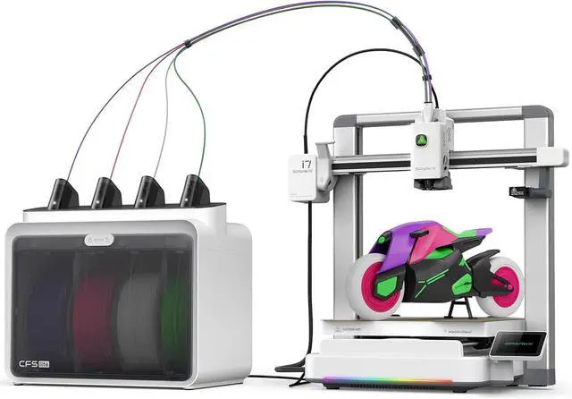 Main image of Creality SPARKX i7 Combo 3D Printer, Multi Color with CFS Lite High Speed AI Photo-to-3D Printing 95% Pre-Assemble Auto-Leveling Custom RGB Quick-Swap Essential Parts 10.24×10.24×10 inch