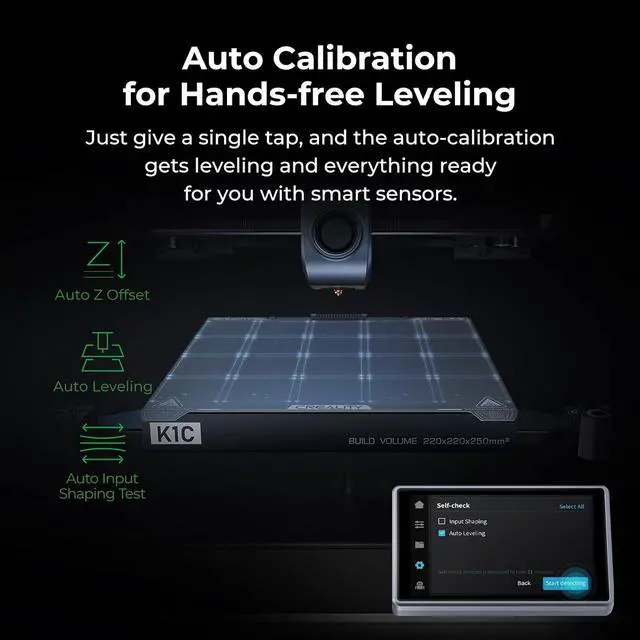 Alt view image 3 of 7 - Creality K1C 3D Printer, 2024 New Version 600mm/s High-Speed Auto Leveling Clog-Free Robust Direct Extruder K1 Upgrade 3D Printer with AI Camera 300°C Printing Support Carbon Fiber Filaments