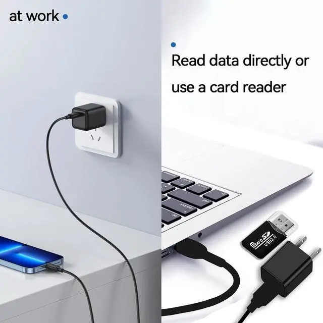 Alt view image 5 of 6 - Charger Camera, 1080P Small Camera with Motion Detection, Camera with 64GB Micro SD Card Included, Nanny Camfor Home, Window, Indoor and Security (No WiFi)