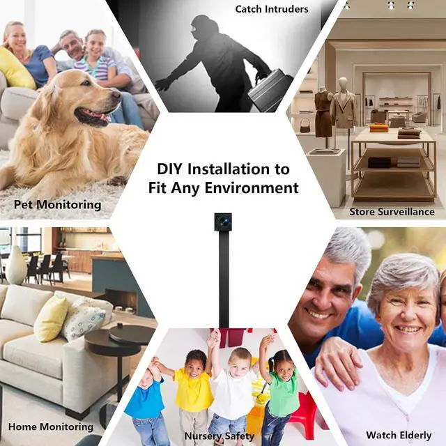 Alt view image 2 of 7 - Mini Hidden Camera DIY Module, HD 1080P Wireless Cameras, Small WiFi Nanny Cam, Portable Tiny Security Camera for Home Indoor & Outdoor