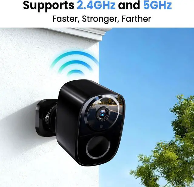 Alt view image 2 of 6 - 2026 Enhanced 2K UHD Security Cameras Wireless Outdoor Free Cloud & SD Storage, Dual-Band WiFi 2.4G/5G, Full-Color Night Vision, 6-Month Battery, Motion Alerts, IP66 Weatherproof, 2-Way Talk