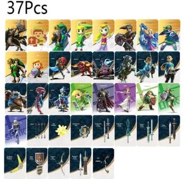 Main image of 37 PCS Zelda Amiibo Cards,Zelda & Loftwing NFC Tags Amiibo Card, Zelda Tears of the Kingdom Amiibo For Switch Game Card