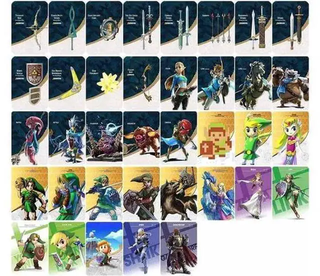 Alt view image 5 of 6 - 37 PCS Zelda Amiibo Cards,Zelda & Loftwing NFC Tags Amiibo Card, Zelda Tears of the Kingdom Amiibo For Switch Game Card