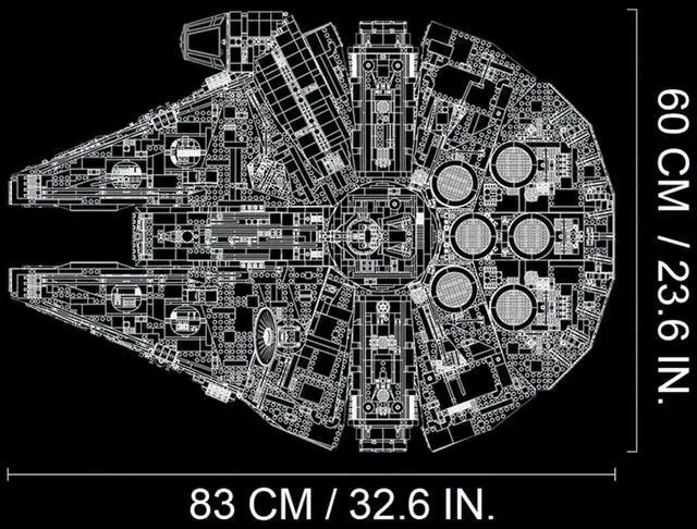 Alt view image 3 of 6 - Star Wars Millennium Falcon - Building Set for Adults, Ages 16+ - Gift for Birthday - Movie Collectible Model Kit - Display in Home or Office - 75192