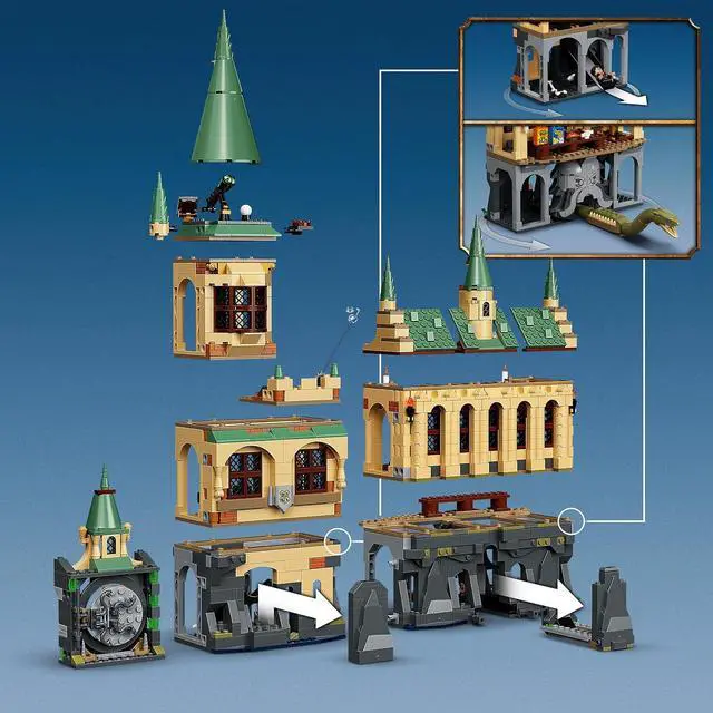 Alt view image 6 of 7 - Harry Potter Building Block Assembly Model, Hogwarts Gate Castle Hedwig Toy