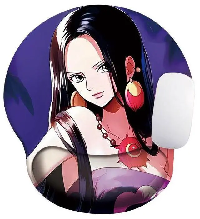 Main image of One Piece Wrist Rest Mouse Pad, Sponge Memory Foam Wrist Support Cushion for Gaming & Office, Comfortable Ergonomic Wrist Pad for Computer Laptop (Boa Hancock)