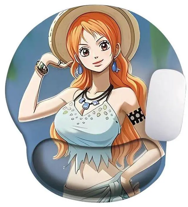 Main image of One Piece Wrist Rest Mouse Pad, Sponge Memory Foam Wrist Support Cushion for Gaming & Office, Comfortable Ergonomic Wrist Pad for Computer Laptop (Nami)