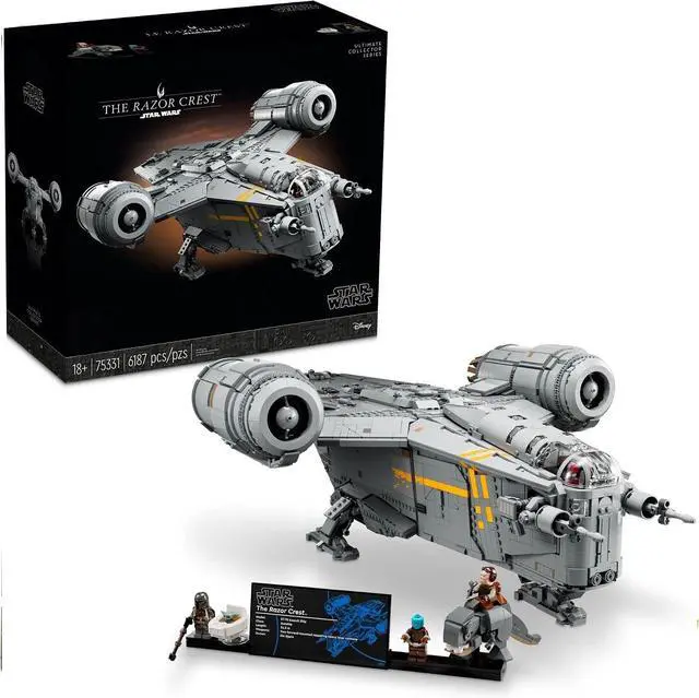 Main image of Star Wars The Razor Crest UCS Set, Ultimate Collectors Series Starship Model Kit for Adults, Large Iconic The Mandalorian Memorabilia Collectable