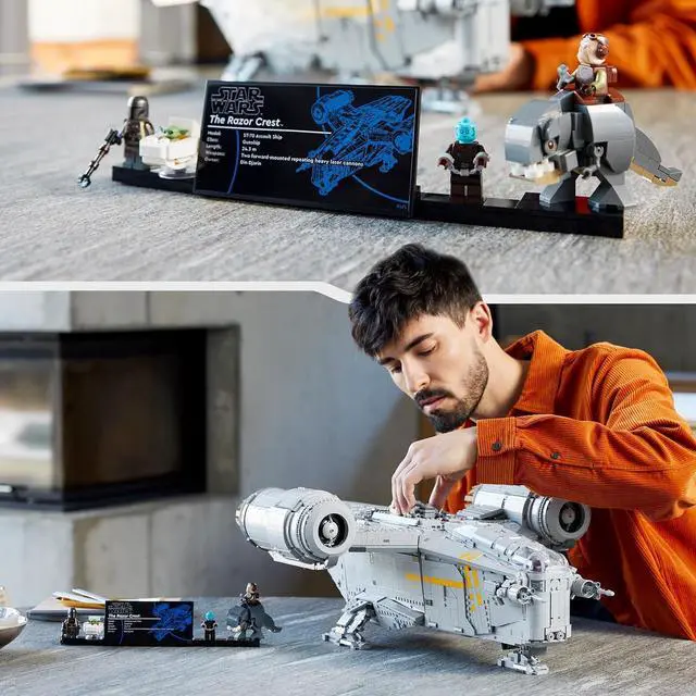 Alt view image 5 of 7 - Star Wars The Razor Crest UCS Set, Ultimate Collectors Series Starship Model Kit for Adults, Large Iconic The Mandalorian Memorabilia Collectable
