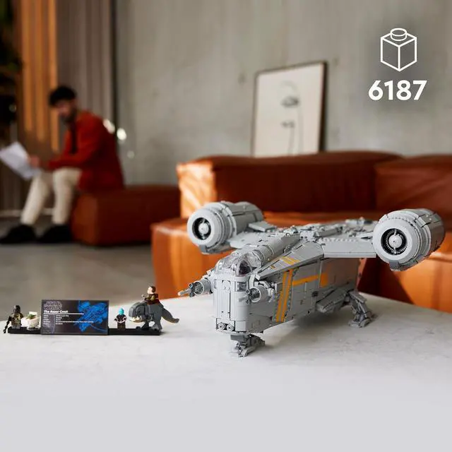 Alt view image 3 of 7 - Star Wars The Razor Crest UCS Set, Ultimate Collectors Series Starship Model Kit for Adults, Large Iconic The Mandalorian Memorabilia Collectable