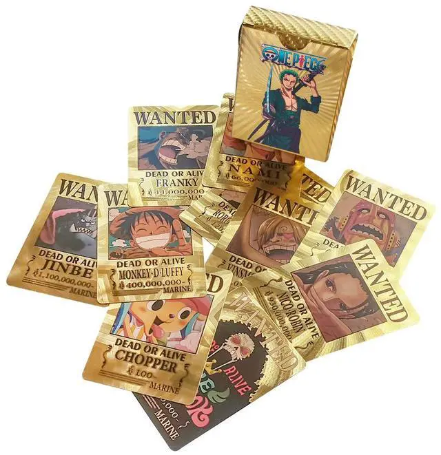 Alt view image 6 of 7 - One Piece Gold Foil Card Set 55 Premium Foil Cards, Anime Collectible Trading Cards, Perfect Gift for Fans & Collectors