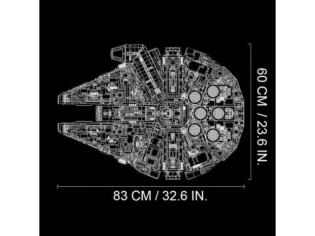Alt view image 3 of 6 - Star Wars Millennium Falcon - Building Set for Adults, Ages 16+ - Gift for Birthday - Movie Collectible Model Kit - Display in Home or Office - 75192