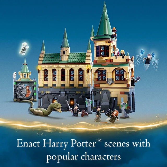 Alt view image 2 of 6 - Harry Potter Hogwarts Chamber of Secrets 76389 Castle Toy with The Great Hall, 20th Anniversary Model Set with Collectible Golden Voldemort Minifigure and Glow-in-The-Dark Nearly Headless Nick