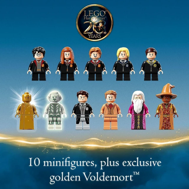 Alt view image 6 of 6 - Harry Potter Hogwarts Chamber of Secrets 76389 Castle Toy with The Great Hall, 20th Anniversary Model Set with Collectible Golden Voldemort Minifigure and Glow-in-The-Dark Nearly Headless Nick