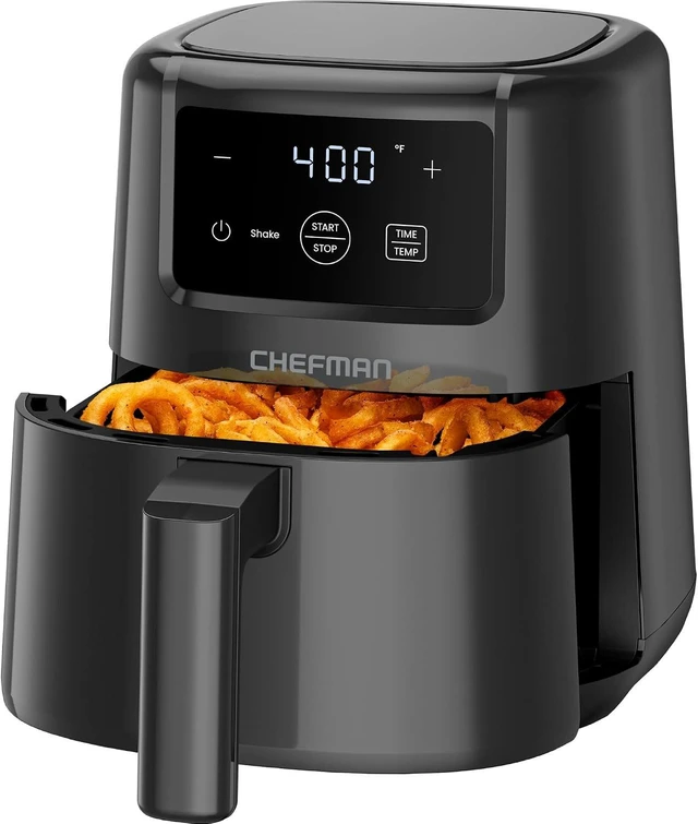 Main image of 2 Qt Mini Air Fryer Digital Space-Saving Compact Air Fryer with Nonstick and Dishwasher Safe Basket, Quick & Easy Meals in Minutes, Features Digital Timer and Shake Reminder Black