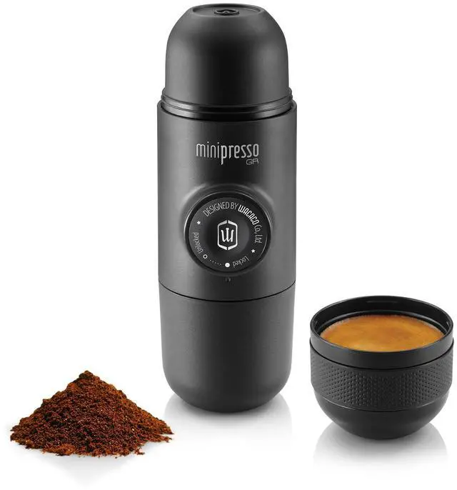 Main image of Minipresso GR, Portable Espresso Machine, Compatible Ground Coffee, Hand Coffee Make, Travel Gadgets, Manually Operated, Perfect for Camping
