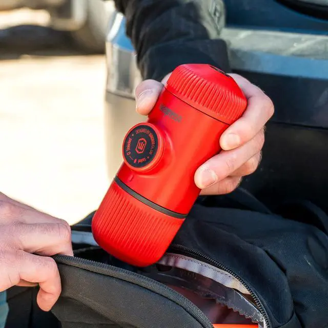 Alt view image 4 of 7 - Nanopresso Portable Espresso Maker, Upgrade Version of Minipresso, 18 Bar Pressure, Mini Travel Coffee Machine, Manually Operated, Perfect for Camping and Hiking, Red
