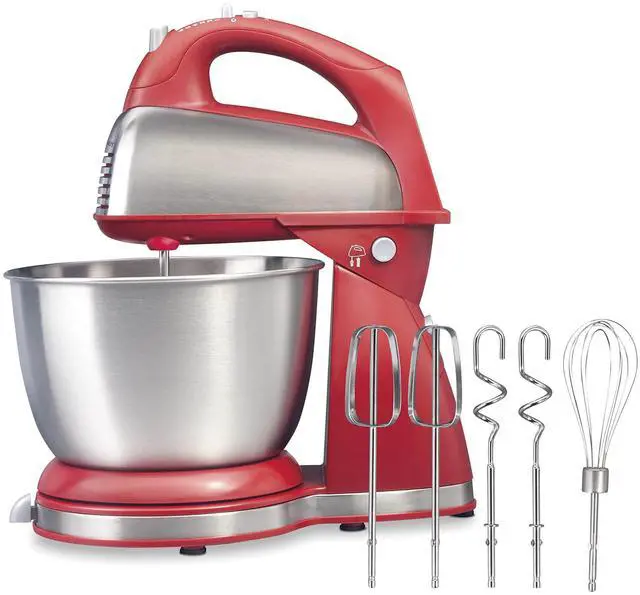Main image of Classic Stand and Hand Mixer, 4 Quarts, 6 Speeds with QuickBurst, Bowl Rest, 290 Watts Peak Power, Red (64654)