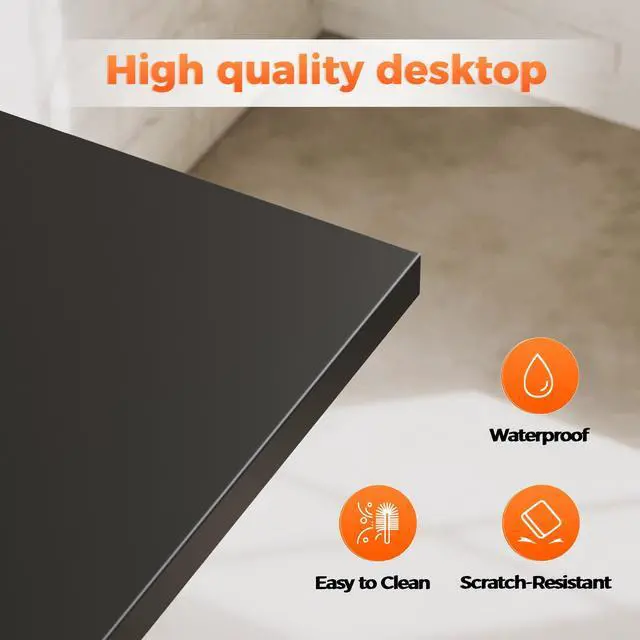 Alt view image 7 of 7 - Small L Shaped Computer Desk with Power Outlets, Gaming Desk for Small Spaces, Corner Desk with Reversible Storage Shelves, Study Writing Table for Home Office