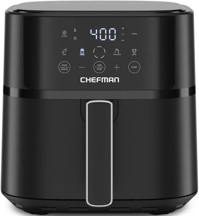 Main image of Air Fryer 6 QT Compact Airfryer for Quick & Easy Meals in Minutes, Features Hi-Fry Technology for Extra Crisp, Touchscreen Controls with 4 Presets, Nonstick & Dishwasher Safe Basket - Black