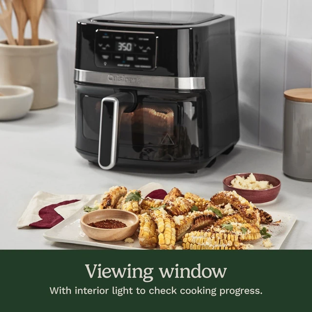 Alt view image 6 of 7 - Air Fryer, 4.5-Quart Basket Fryer with 4 Cooking Functions to Air Fry, Roast, Bake, and Keep Warm, 4 Airfryer Presets, Dishwasher-Safe Parts, AIR-160NAS, Stainless Steel & Black
