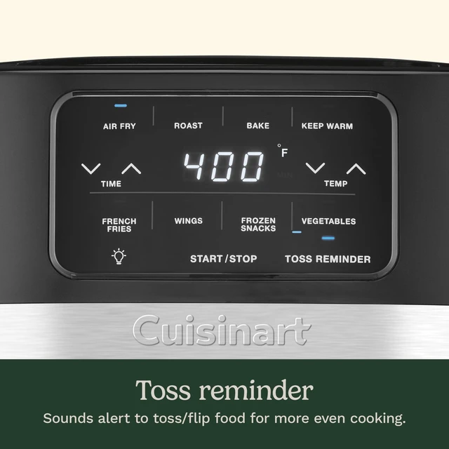 Alt view image 5 of 7 - Air Fryer, 4.5-Quart Basket Fryer with 4 Cooking Functions to Air Fry, Roast, Bake, and Keep Warm, 4 Airfryer Presets, Dishwasher-Safe Parts, AIR-160NAS, Stainless Steel & Black