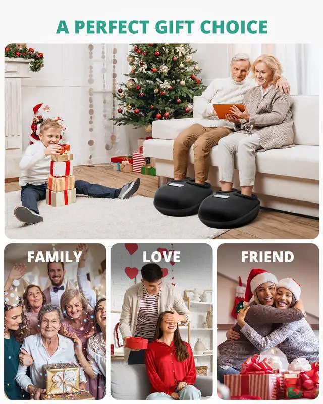 Alt view image 7 of 7 - Foot Massager Machine with Heat, Rolling, Deep Kneading, Shiatsu Foot Massager for Delivers Pain Relief, Tired, Plantar Fasciitis, Gift for Women Mom Men Fits Up to 13"