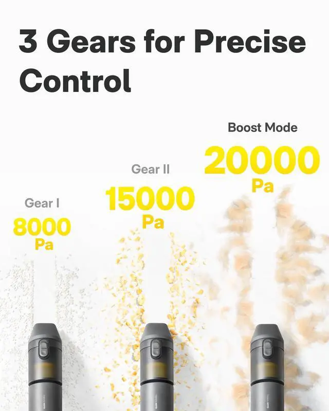 Alt view image 7 of 7 - Handheld Car Vacuum Cleaner Cordless, 4-in-1 Portable Mini Vacuum with 20000Pa Strong Suction, Electric Compressed Air Duster Blower for Car, Desk, Computer, Keyboard, Home, Office Cleaning