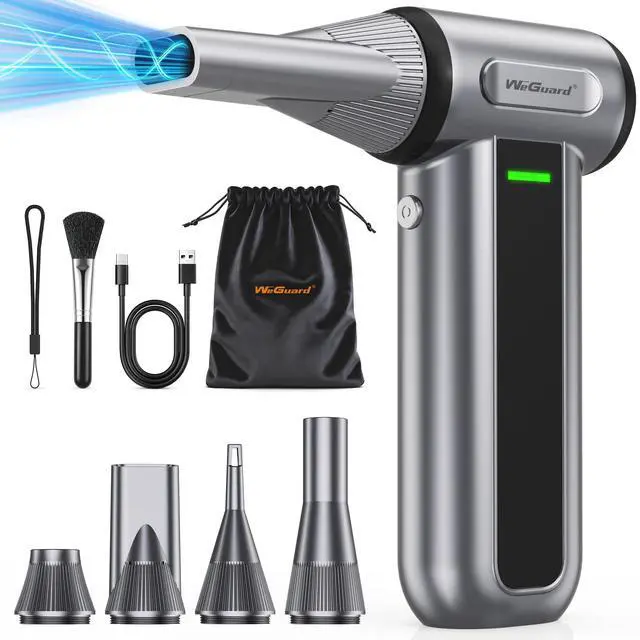 Main image of W22 Compressed Air Duster, 180000RPM Cordless Electric Air Duster with Brushless Motor - Rechargeable & 3 Speed Adjustable - Dust Cleaner for Keyboard, Computer, Outdoor, House and Car
