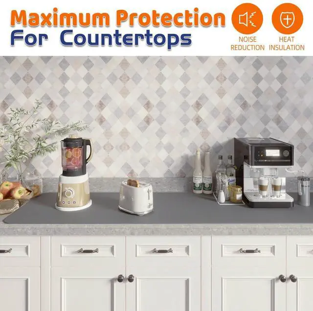 Alt view image 7 of 7 - Silicone Mat,78.7x 23.6 Heat Resistant Mats for Countertop,Extra Large Countertop Protector Mat, Multi-functional Cuttable Kitchen Counter Mat, Silicone Mats for Kitchen Counter/Crafts- Grey