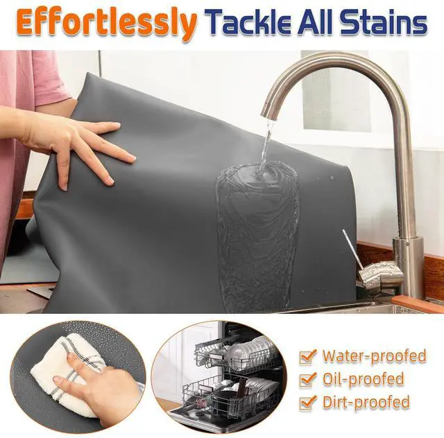 Alt view image 5 of 7 - Silicone Mat,78.7x 23.6 Heat Resistant Mats for Countertop,Extra Large Countertop Protector Mat, Multi-functional Cuttable Kitchen Counter Mat, Silicone Mats for Kitchen Counter/Crafts- Grey