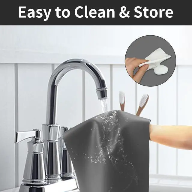 Alt view image 6 of 7 - 2MM Extra Thick Silicone Kitchen Counter Mat, 47.2" x 23.6" Non-Slip Heat Resistant Countertop Protector, Extra Large Craft and Kitchen Mat, Semitransparent,2Pack