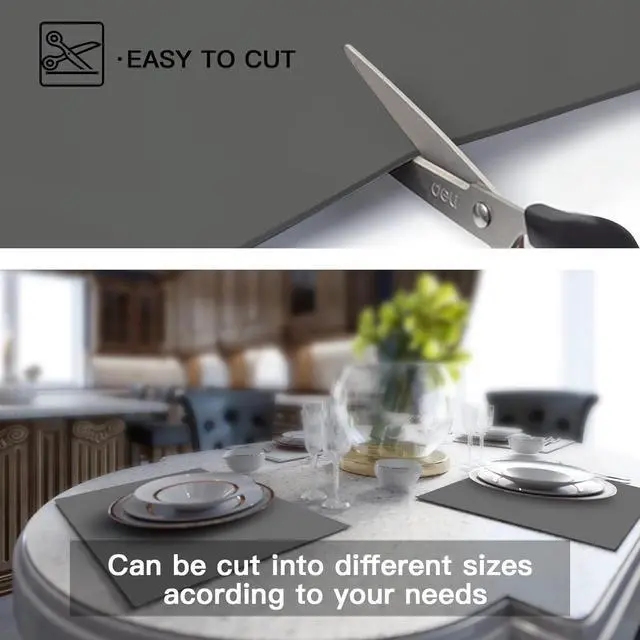 Alt view image 4 of 7 - Largest Silicone Mats for Kitchen Counter, 120" x 24" Extra Large Heat Resistant Counter Mat, Kitchen Island Waterproof Thicken Non-slip Countertop Protector Mat, Multipurpose Mats, Black