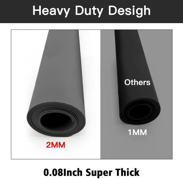 Alt view image 5 of 7 - 2MM Extra Thick Silicone Kitchen Counter Mat, 47.2" x 23.6" Non-Slip Heat Resistant Countertop Protector, Extra Large Craft and Kitchen Mat, Semitransparent,2Pack