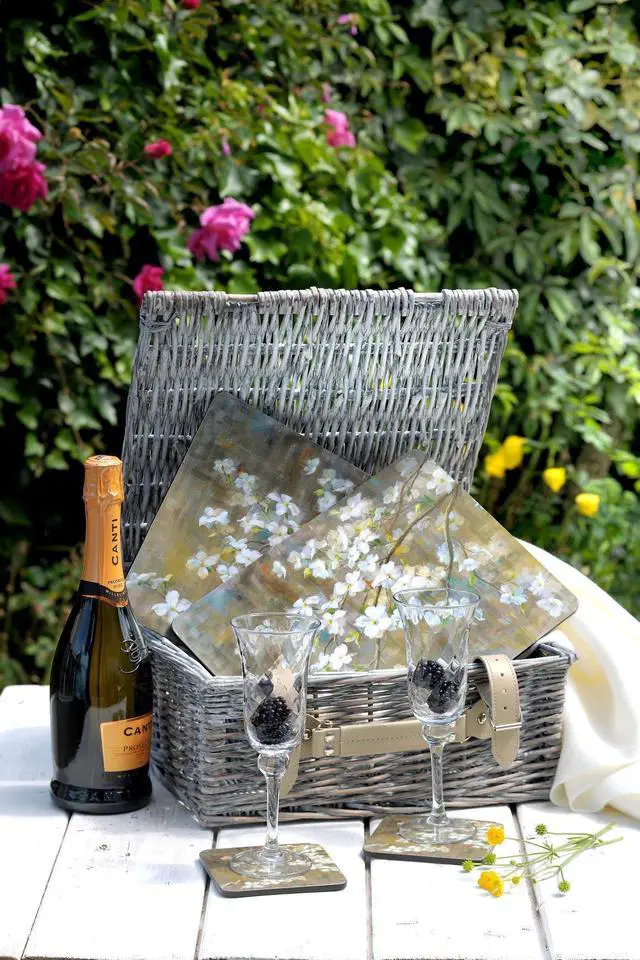 Alt view image 2 of 7 - Exclusive Art Collection Placemats & Coasters Set (15.7" x 11.7") Cork-Backed Boards with Lacquered Finish, Heat & Stain Resistant Table Mats for Dining, Kitchen & Coffee Accessories