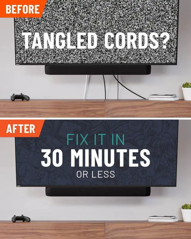 Alt view image 2 of 7 - in-Wall Cable Management Kit for Power & Low Voltage Cords Hide TV Wires Behind The Wall Includes 3.75 Diameter x 3.25 Depth Modules, 6ft Extension Cord, Drywall Hole Saw Attachment