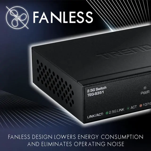 Alt view image 4 of 7 - 5-Port 2.5Gb Switch, TEG-S351, 5 x 2.5G RJ45 Ports, 25Gbps Switching Capacity, NDAA + TAA Compliant, Ethernet Splitter, for Game Console, NAS, PC, Lifetime Protection