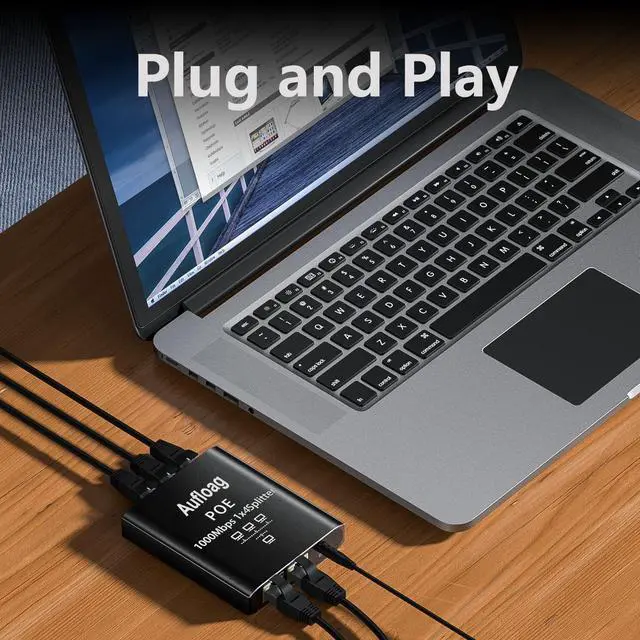 Alt view image 6 of 7 - Gigabit PoE Switch 1 to 4-1000M POE Splitter 1 in 4 Out, Total 90W with 4PoE+ Extender, Compatible with Cat5/5e/6/7/8 Cable, Plug & Play, 4 Port Network Switch for Security IP Camera AP