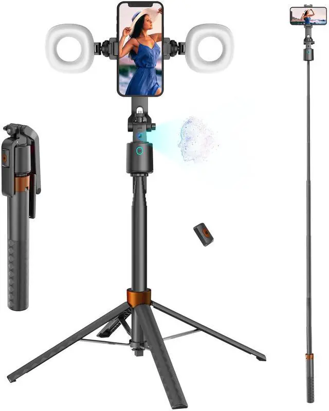 Main image of 70" Auto Face Tracking Phone Tripod 360 Rotation,No App RequiredPhone Tripod for w/Fill Light and Remote Control, Smart Shooting Stand for Vlog/TIK Tok Live Streaming YouTube Video Record