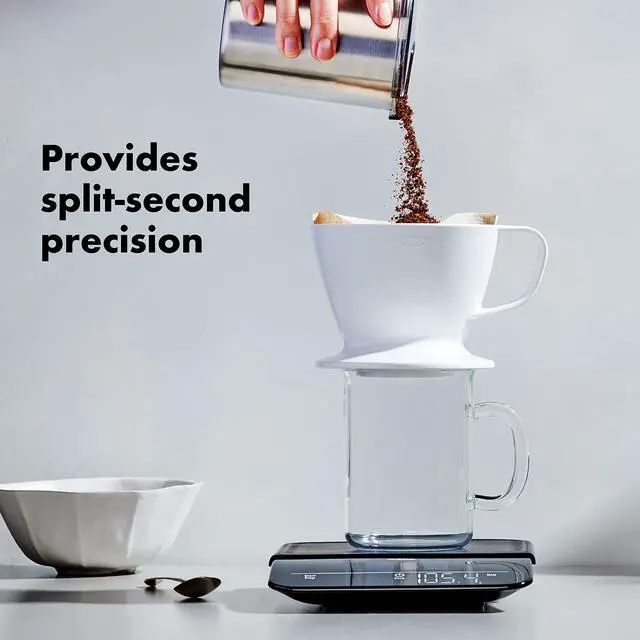 Alt view image 4 of 7 - Brew 6 Lb. Precision Coffee Scale with Timer, Black