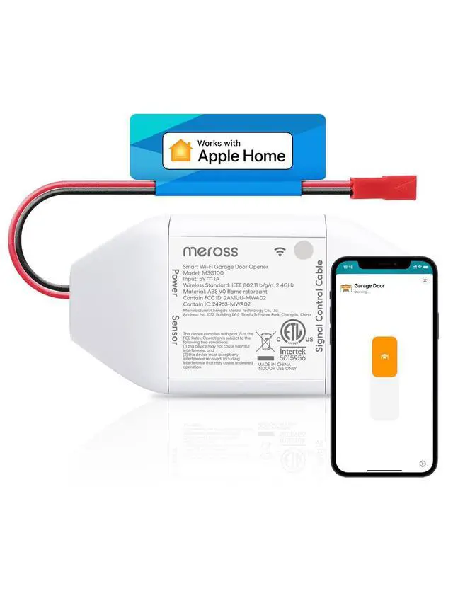 Main image of Smart Garage Door Opener Remote, Compatible with Apple HomeKit, Amazon Alexa, Google Assistant, SmartThings, Siri, CarPlay and Android, Universal WiFi Garage Controller, No Hub Required
