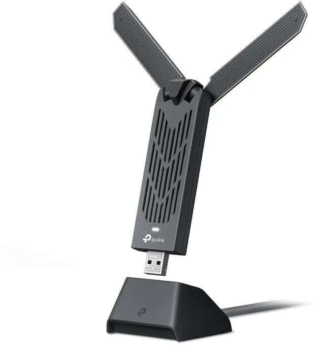 Alt view image 5 of 6 - BE6200 Tri-Band Wi-Fi 7 Wireless USB 3.0 Adapter Archer TBE401UH | WiFi Adapter for Desktop PC | Supports Windows 11,10 | 2 x High Gain Antennas | 6GHz, 4K-QAM, 160MHz, WPA3 | Secure by Design