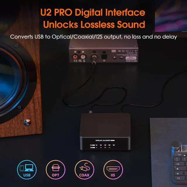 Alt view image 2 of 7 - USB to Optical Adapter: XMOS XU316 Digital Interface | DDC Reclocker with Opt/Coax/HDMI I2S Output for Digital to Analog Converter/DAC / PS5 / Switch (U2PRO)