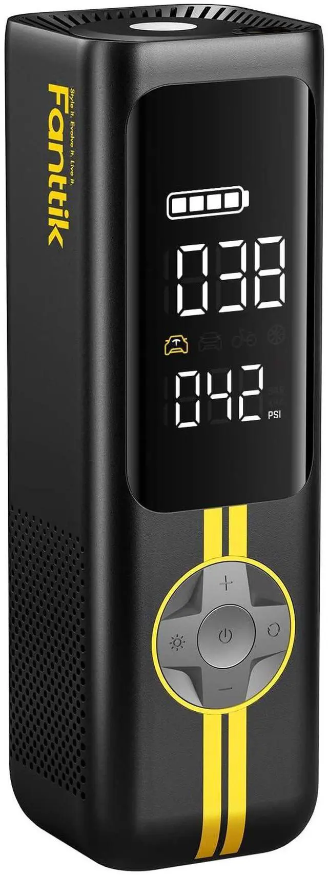 Main image of X8 APEX EV Tire Inflator Portable Air Pump, 2X Faster Inflation, 150PSI Cordless Air Compressor with Powerful Battery, Fits Electric Cars, Cars, Motorcycles, Bikes, Balls