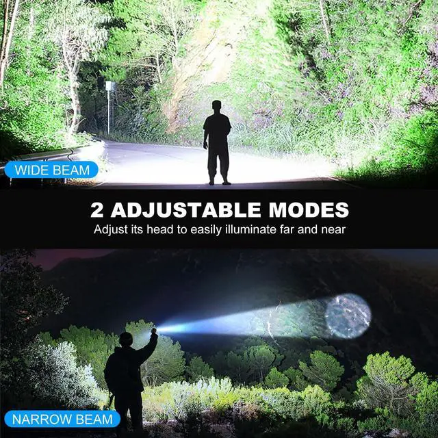 Alt view image 5 of 7 - Rechargeable Led Flashlight High Lumens - 99,000lm Bright Powerful Flash Light with 5 Modes, Waterproof Handheld Linterna for Home, Camping(3 Packs)